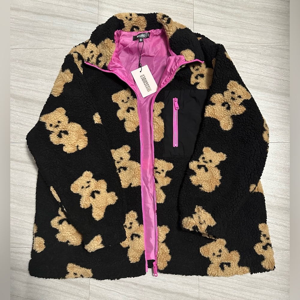 🏆 NWT - Fleece Teddy Bear Print